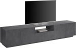 Porta tv VEGA 220 cm 4 ante battenti + 1 cassetto Ardesia - immagine 2