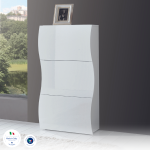 Scarpiera ONDA 3 ante a ribalta Bianco laccato lucido - immagine 5
