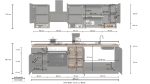 Cucina lineare SOLE 256 cm, composizione 2 Antracite opaco / Rovere Wotan - immagine 7