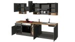 Cucina lineare SOLE 256 cm, composizione 2 Antracite opaco / Rovere Wotan - immagine 6