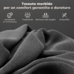 Set 2 Sedie da Pranzo Moderno con Schienale Ergonomico Senza Braccioli, gambe in acciaio e Sedie in velluto versatili, Grigio nero| Aosom Italy - immagine 5