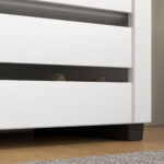 Mobile Scarpiera a 5 Livelli con 4 Ripiani Regolabili e Ante a Doghe, in Legno, 76x33Px98 cm, Bianco - immagine 9