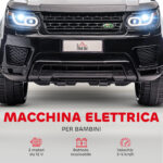 Macchina Elettrica per Bambini 3-6 Anni con Telecomando, Luci LED e Clacson, in PP e Metallo, 110x68x52 cm, Nero - immagine 4