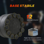 Sacco Boxe da Terra 4 in 1 con 2 Speedball, Barra Girevole e Sacco, Altezza Regolabile da 160-230cm, Nero - immagine 6