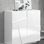Scarpiera PING 2 ante battenti Bianco laccato lucido