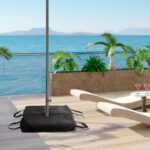 Base per Ombrellone a Sacco Riempibile con 50 kg di Sabbia,  in Plastica e tessuto Oxford, 50x25x18 cm, Nero - immagine 2