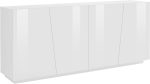Credenza VEGA 200 cm 4 ante battenti Bianco laccato lucido - immagine 2