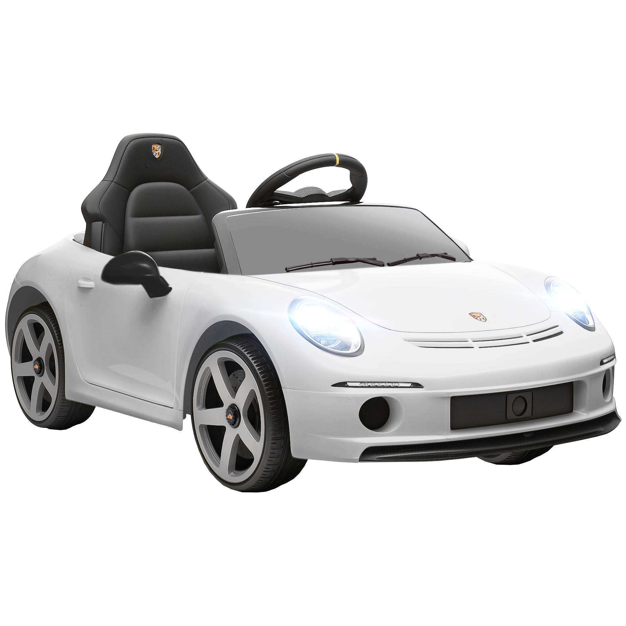 456ac819a7227545d.jpg Macchina Elettrica per Bambini 3-5 con canzoni e USB/MP3, Auto Licenza Ufficiale RUF GT con Telecomando, 3-5 km/h Bianco | Aosom Italy - immagine 1