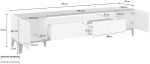 Porta tv SUNRISE 200 cm Acero Pereira / Report - immagine 4