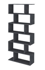 Libreria verticale CALLI Bianco laccato lucido / Ardesia - immagine 2