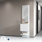 Pannello Specchiera KOMPACT con elemento ad 1 Anta Battente Bianco laccato lucido - immagine 4