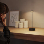Lampada da Tavolo Touch Ricaricabile con USB, Regolabile 30K/45K/65K, Autonomia 4-8 Ore, Nero - immagine 8