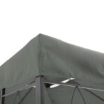 Copertura per Gazebo 4x3 m a 2 Livelli in Poliestere con Cinghie e 10 Fori di Drenaggio, Grigio Scuro - immagine 8