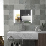 Specchio Bagno con Luce LED a 3 Temperature, Interruttore Touch e Antiappannamento, 70x50cm - immagine 2