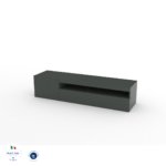 Porta tv DAIQUIRI 155 cm 1 anta battente + 1 anta a ribalta Antracite lucido - immagine 6