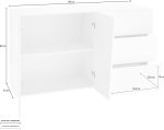 Credenza VEGA 140 cm 2 ante + 3 cassetti Ardesia - immagine 3