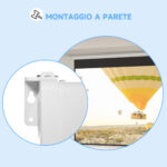 Telo per Proiettore 120" 16:9 Motorizzato con Telecomando, Fissaggio a Muro e Soffitto, Bianco - immagine 7