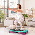 Stepper per Aerobica Antiscivolo e Regolabile su 3 Livelli, in Plastica e PP, 110x40x20 cm, Multicolore - immagine 2