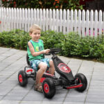 Go Kart a Pedali per Bambini da 5-12 Anni con Sedile Regolabile e Ruote in Gonfiabili, Rosso - immagine 2