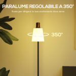 Lampada da Terra LED con Testa Girevole a 350°, Regolazione Temperatura del Colore 30K/40K/65K, Nero - immagine 5