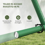 Supporto per Pomodori a forma di A a Livelli Regolabili con Rete, in Acciaio, PE e PP, 101x133x227 cm, Verde - immagine 6