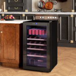 Cantinetta Frigo per Vino da 63L con Ripiani Regolabili per 16 Bottiglie e 25 Lattine, 43x45x74 cm, Nero - immagine 2