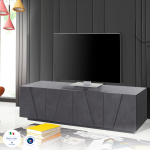 Porta tv PING 160 cm 4 ante battenti Ardesia - immagine 5