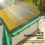 Serra a Tunnel 3x2 m con Rete Ombreggiante Extra, Finestre e Ingresso a Zip, in PE e Acciaio, Verde - immagine 4