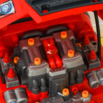 Officina Camion Giocattolo con Motore e 61 Accessori per Bambini 3-5 Anni, Ruote e Maniglia, 40x39x47cm, Rosso - immagine 8