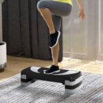 Stepper da Aerobica Regolabile in Altezza 10-15-20 cm Antiscivolo, Nero e Grigio - immagine 2