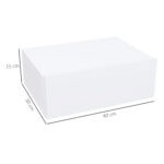 Comodino Sospeso Moderno con Cassetto, in Legno, 40x30x15 cm, Bianco - immagine 3