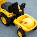 Camion Giocattolo per Bambini 12-36 Mesi con Pala e Rimorchio, in PP e Metallo, 91x29x44 cm, Giallo - immagine 7