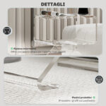 Tavolino Basso Geometrico a 2 Livelli  in Acrilico con Gambe Triangolari, 40x30x45 cm, Trasparente - immagine 6