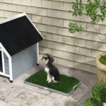 Toilette per Cani con Prato Sintetico, Erba di Ricambio e Vassoio Inferiore per Interno ed Esterno, 67x41x3,5 cm - immagine 2
