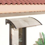 Tettoia per Esterni Curva con Viti e Bulloni Inclusi, in Policarbonato, PP e Alluminio, 122x89x24 cm - immagine 9