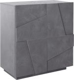 Credenza PING 80 cm 2 ante battenti Ardesia - immagine 2