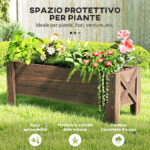 Letto per Orto Rialzato e Fioriera da Esterno Rettangolare, 1x36,5x36cm - immagine 4