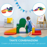 Set da Gioco per Bambini 12-36 Mesi da 7 Blocchi Multicolore in PU e EPE, 170x130x40 cm - immagine 6