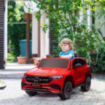 Macchina Elettrica per Bambini 3-8 Anni con Telecomando, Fari e Clacson, Rossa e Nera - immagine 2