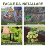 Telo per Pacciamatura 50x1 m in PP Drenante e Traspirante per Orto, Serra e Giardino, Nero - immagine 4