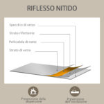 Specchio da Parete Rettangolare con Ganci, in Vetro e MDF, 60x80 cm, Nero - immagine 6