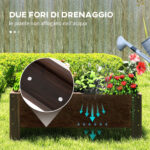 Letto per Orto Rialzato e Fioriera da Esterno Rettangolare, 1x36,5x36cm - immagine 6