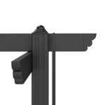 Gazebo Pergola 4x4 m con Tettuccio Retrattile, 8 Viti e 8 Picchetti in Alluminio, Poliestere e Metallo, Bianco - immagine 9