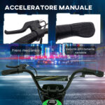 Moto Elettrica per Bambini con Acceleratore Manuale, 2 Velocità 8-16km/h, Età 8-12 Anni, Verde - immagine 4