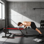 Panca Fitness con Rack per Pesi, Schienale e Sedile Regolabili, Dip Station, Capacità 420 kg - immagine 8