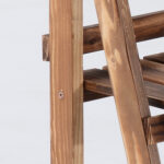 Portapiante Pieghevole Portavasi in Legno di Abete con 3 Livelli Scaffale da Esterno per Piante Portafiori 80x37x93cm - immagine 8