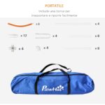 Set Agility Dog 4 Pezzi con 4 Picchetti e Borsa da Trasporto, in PE e ABS, 89x69x99 cm, Bianco e Arancione - immagine 4