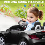 Macchina Elettrica per Bambini Licenza Mercedes SLC 3 con Telecomando, in PP e Metallo, 107x62,5x44 cm, Nero - immagine 6