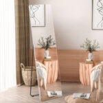 Specchio da Terra e Parete con Struttura in Alluminio per Camera, Ingresso e Bagno, 45x37x158,5cm - immagine 2
