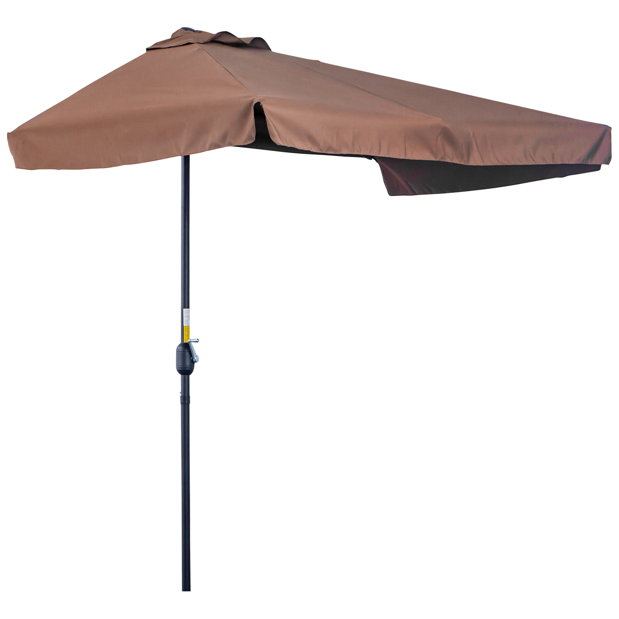 Dv90b1199c215e5d0.jpg Ombrellone Semicircolare 2,3x1,3 m da Terrazza e Giardino per Parete con Manovella, Caffè - immagine 1